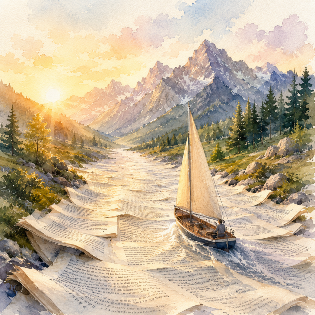 bateau qui traverse une rivière de page le matin